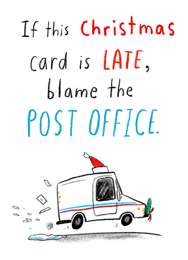 Post Office Christmas New Year's Ecard Cover