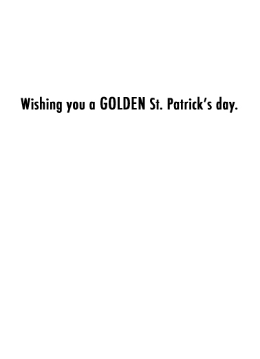 Pot O' Gold St. Patrick's Day Card Inside