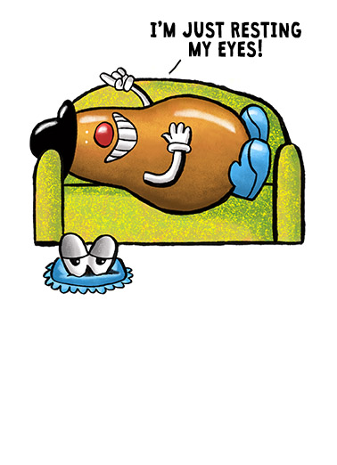 Potato Resting Eyes For Dad Ecard Cover
