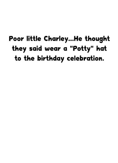 Potty Hat Dogs Card Inside