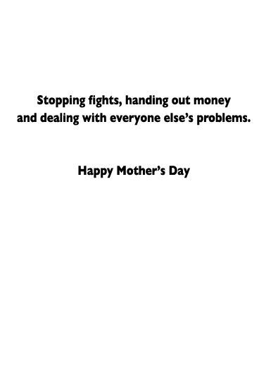 President Mom For Mom Ecard Inside