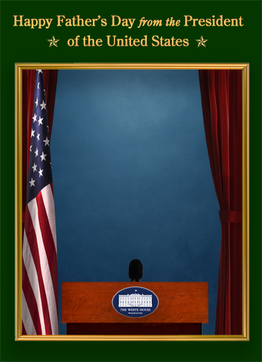 President Photo Funny Political Card Cover