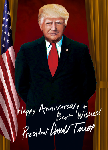 President Trump Anniversary For Couple Card Cover