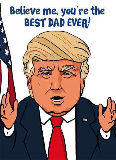 President Trump Best Dad Funny Political Card Cover