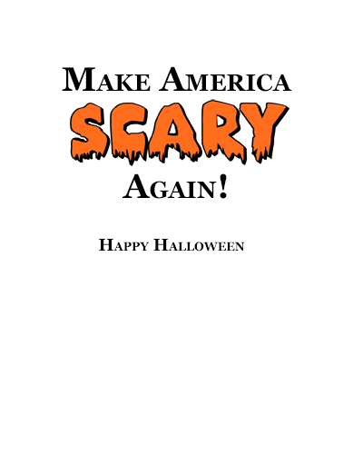 President Trump Mask Halloween Card Inside
