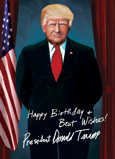 President Trump Portrait Funny Political Ecard Cover