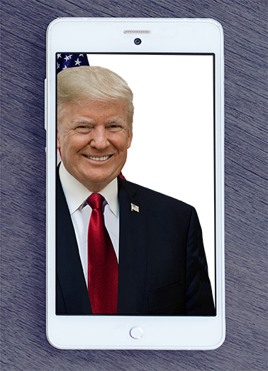 President Trump Selfie White House Ecard Cover
