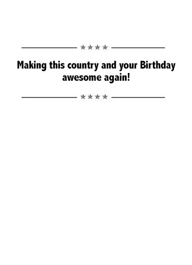 President Trump at Desk  Ecard Inside