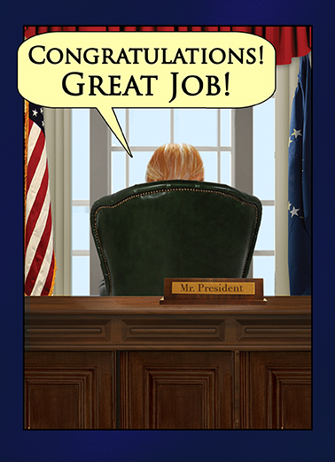 Presidential Congrats White House Card Cover