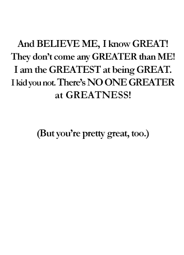 Presidential Congrats  Card Inside