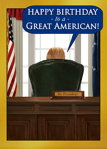 Presidential Wishes President Donald Trump Card Cover