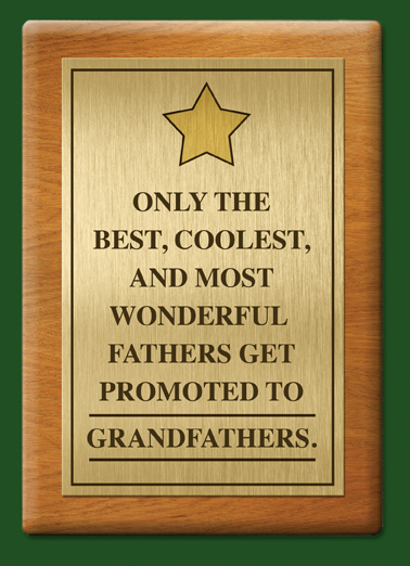 Promoted to Grandfathers Lee Ecard Cover