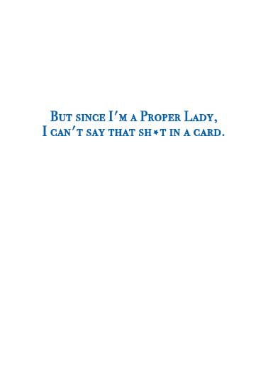 Proper Lady Kevin Card Inside