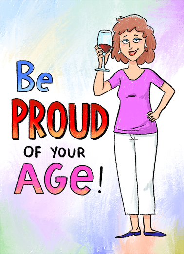 Proud of Age Birthday Card Cover