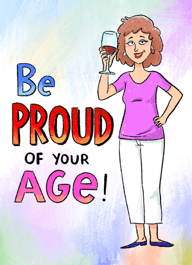 Proud of Age Funny Card Cover