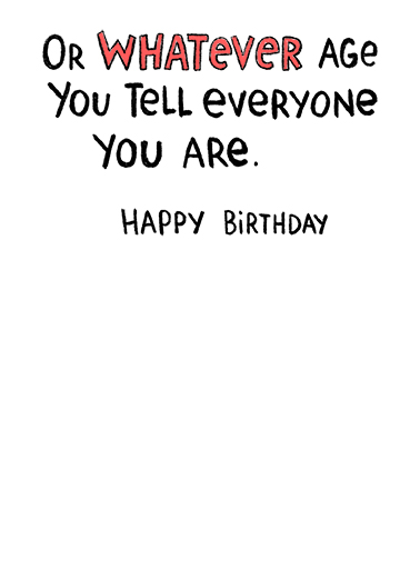 Proud of Age Birthday Ecard Inside