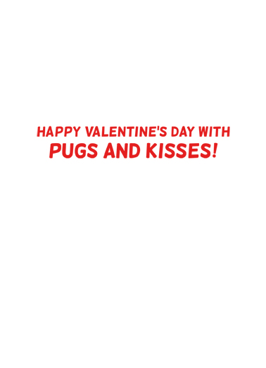 Pugs Kisses VAL Valentine's Day Card Inside