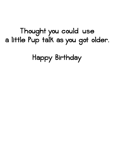 Pup Talk Birthday Ecard Inside