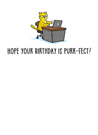 Purr My Email Cartoons Card Inside