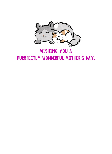 Purrfectly Wonderful Mother's Day Card Inside
