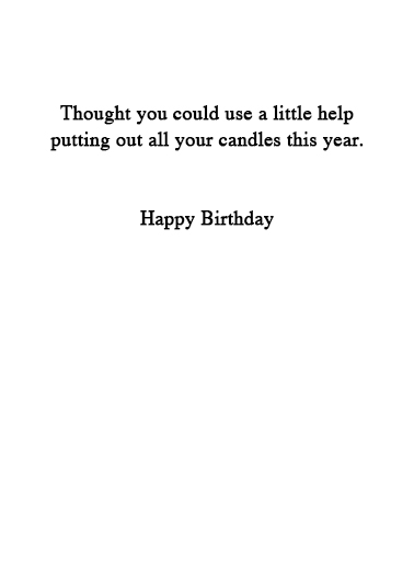 Put Out Candles Birthday Ecard Inside