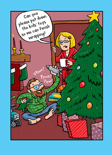 Put Toys Down Christmas Ecard Cover