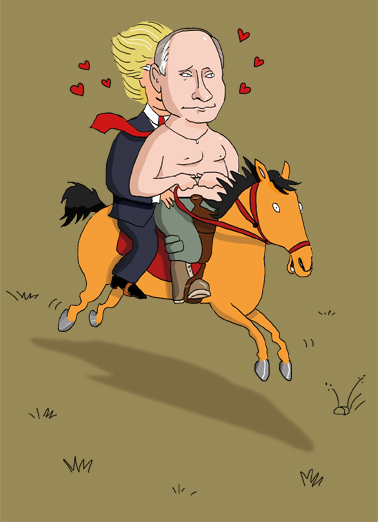 Putin Trump FD Funny Political Card Cover