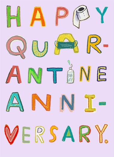 Quarantine Anniversary Anniversary Ecard Cover