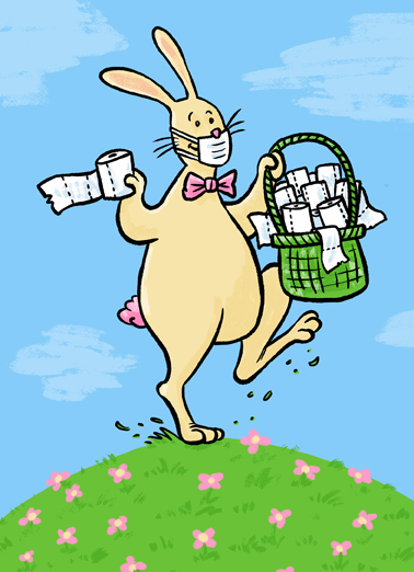 Quarantine Easter Cartoons Card Cover