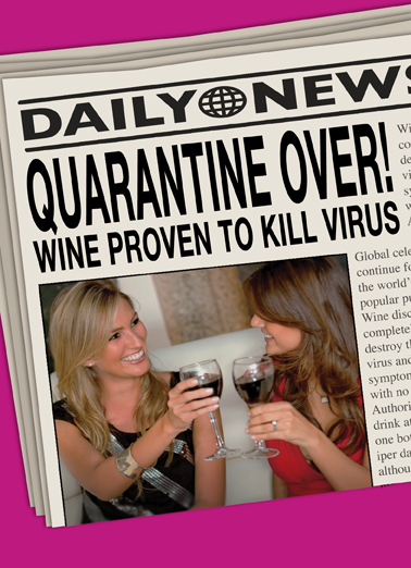 Quarantine Over Funny Card Cover