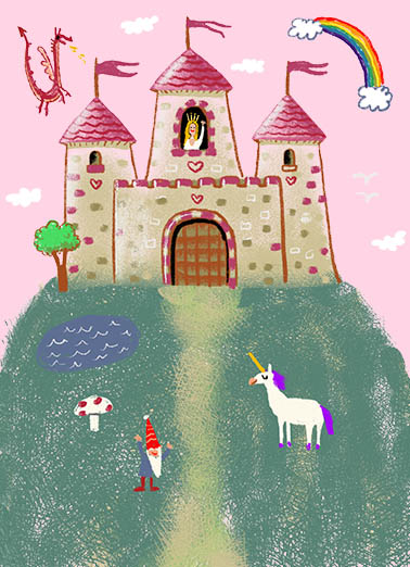 Queen Castle 5x7 greeting Card Cover