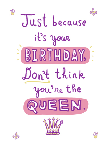 Queen Goddess Birthday Card Cover