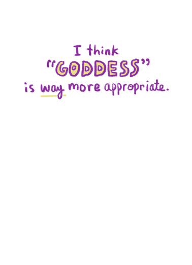 Queen Goddess Birthday Ecard Inside