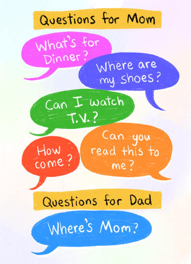 Question MD Lettering Ecard Cover