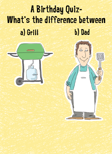 Quiz For Dad 5x7 greeting Card Cover