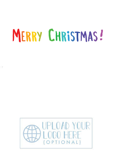 Rainbow Business Tree Christmas Card Inside