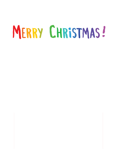 Rainbow Business Tree Christmas Card Inside