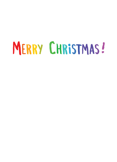 Rainbow Christmas Tree Illustration Card Inside