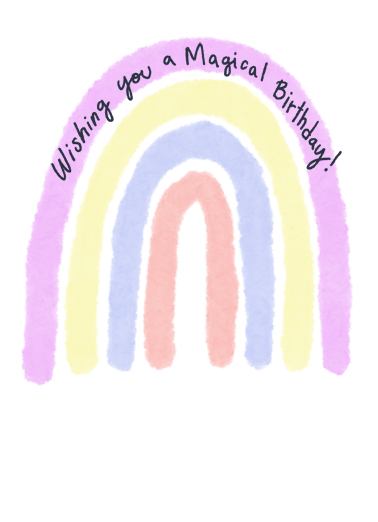 Rainbow Magical Birthday Ecard Cover