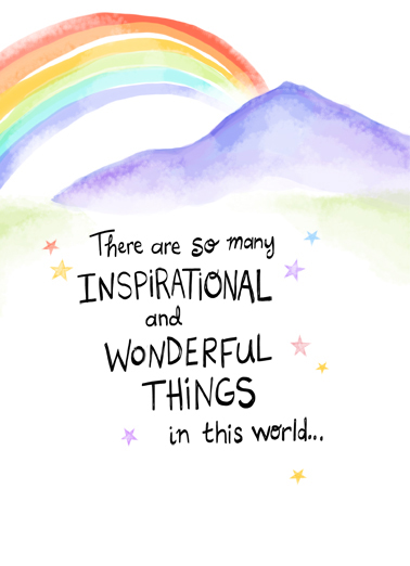 Rainbow Mountain Inspirational Card Cover