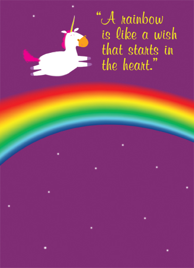 Rainbow Wish 5x7 greeting Card Cover