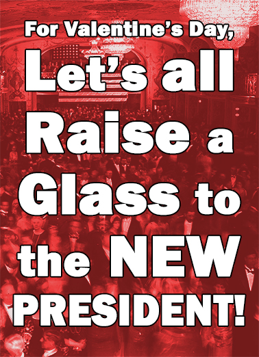 Raise a Glass Valentine 5x7 greeting Card Cover
