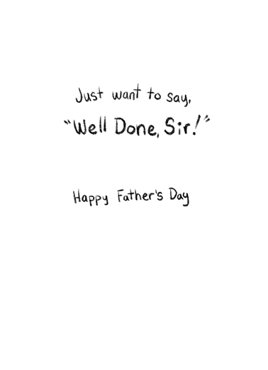 Rare Dad Father's Day Ecard Inside