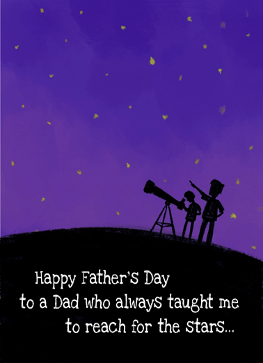Reach for Stars Belated Father's Day Card Cover