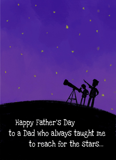 Reach for Stars Belated Father's Day Ecard Cover