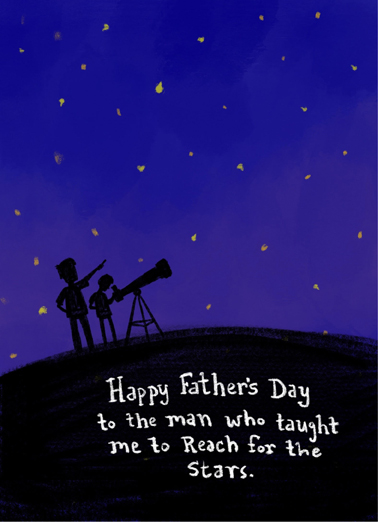 Reach for Stars Father's Day Card Cover