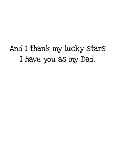 Reach for Stars Father's Day Card Inside