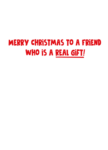 Real Gift Christmas Wishes Card Inside