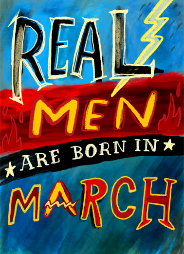 Real Men March  Ecard Cover