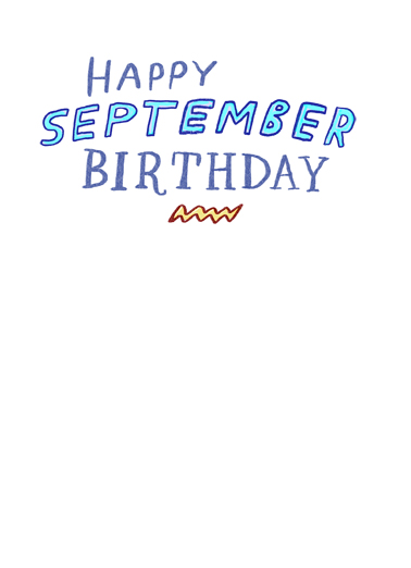 Real Men September September Birthday Card Inside